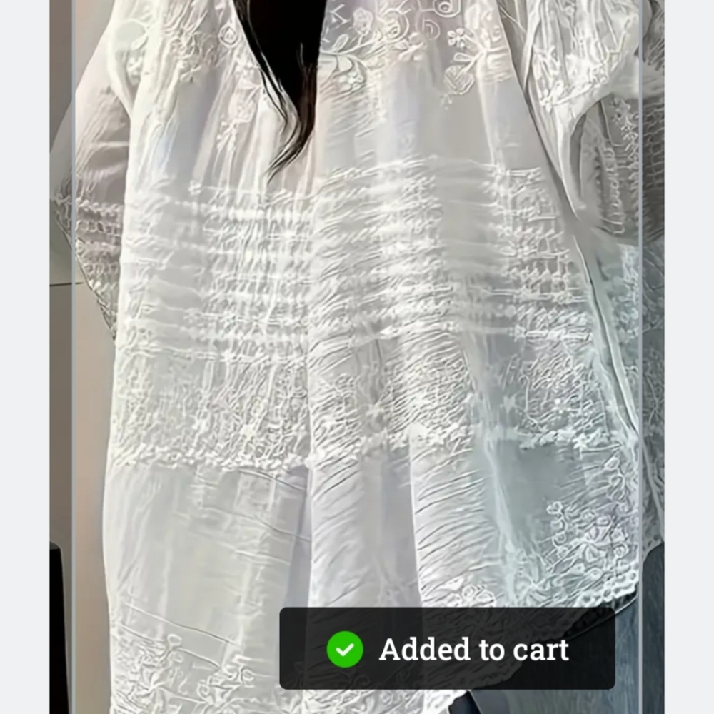 Chic White Lace Women's Blouse
